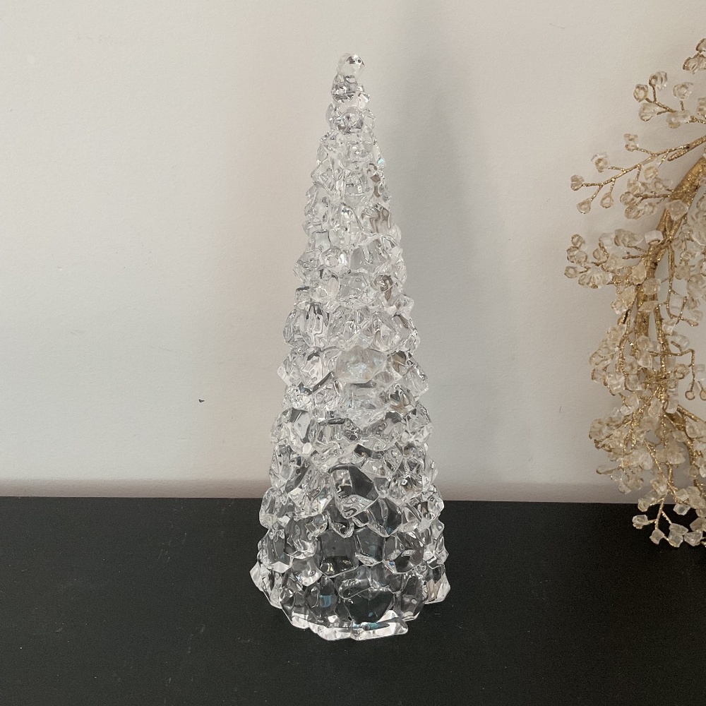 Lord & Taylor 12” Acrylic Tree  Winter Christmas Holiday Decor